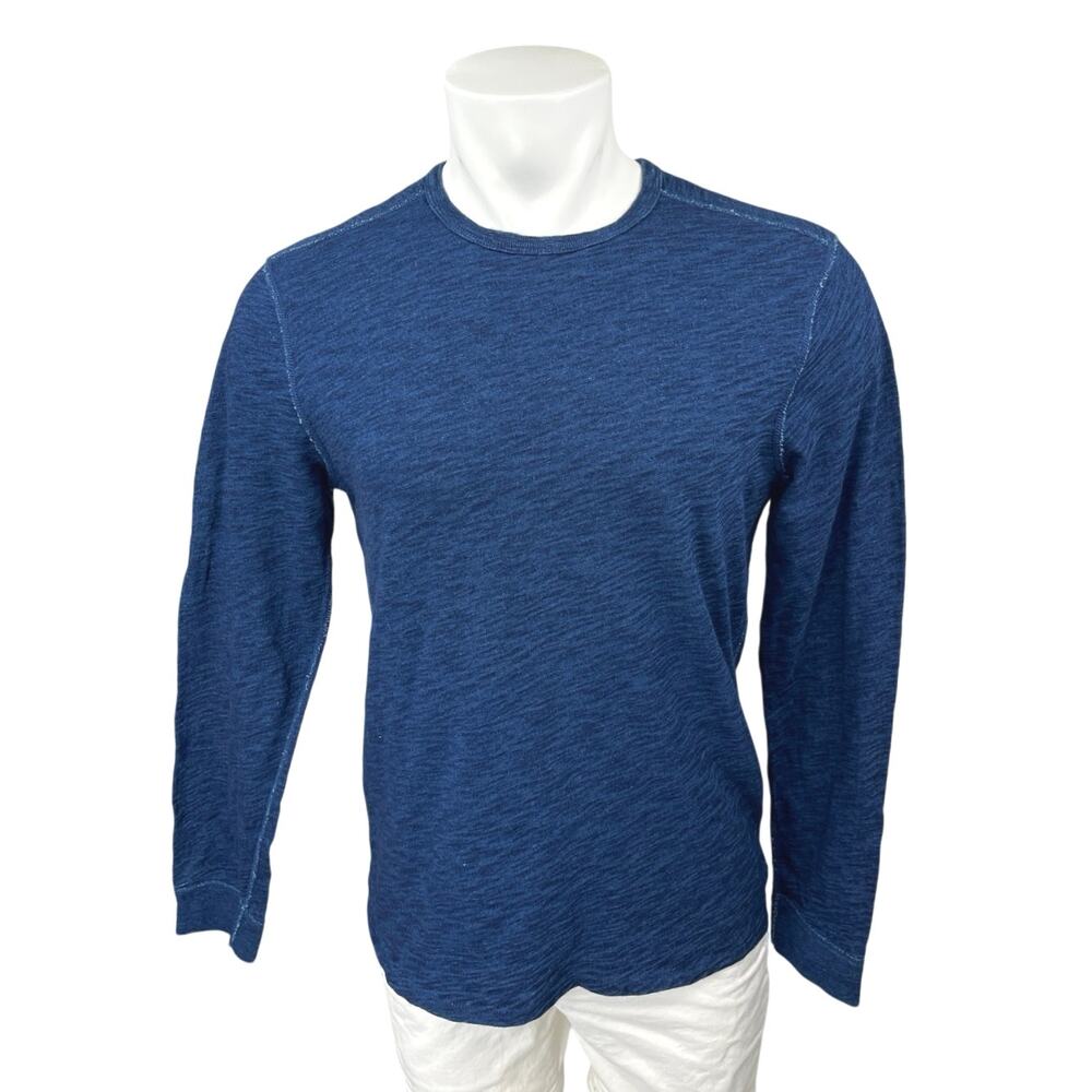 Wallace & Barnes Men's Blue Cotton Long Sleeve Crewneck Sweatshirt Sweater Top M